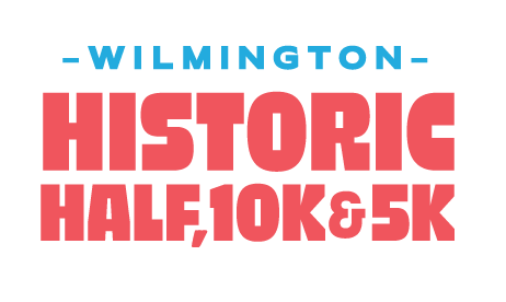 WH Logo (Blue & Red) Wilmington Historic Half, 10k & 5k Logo