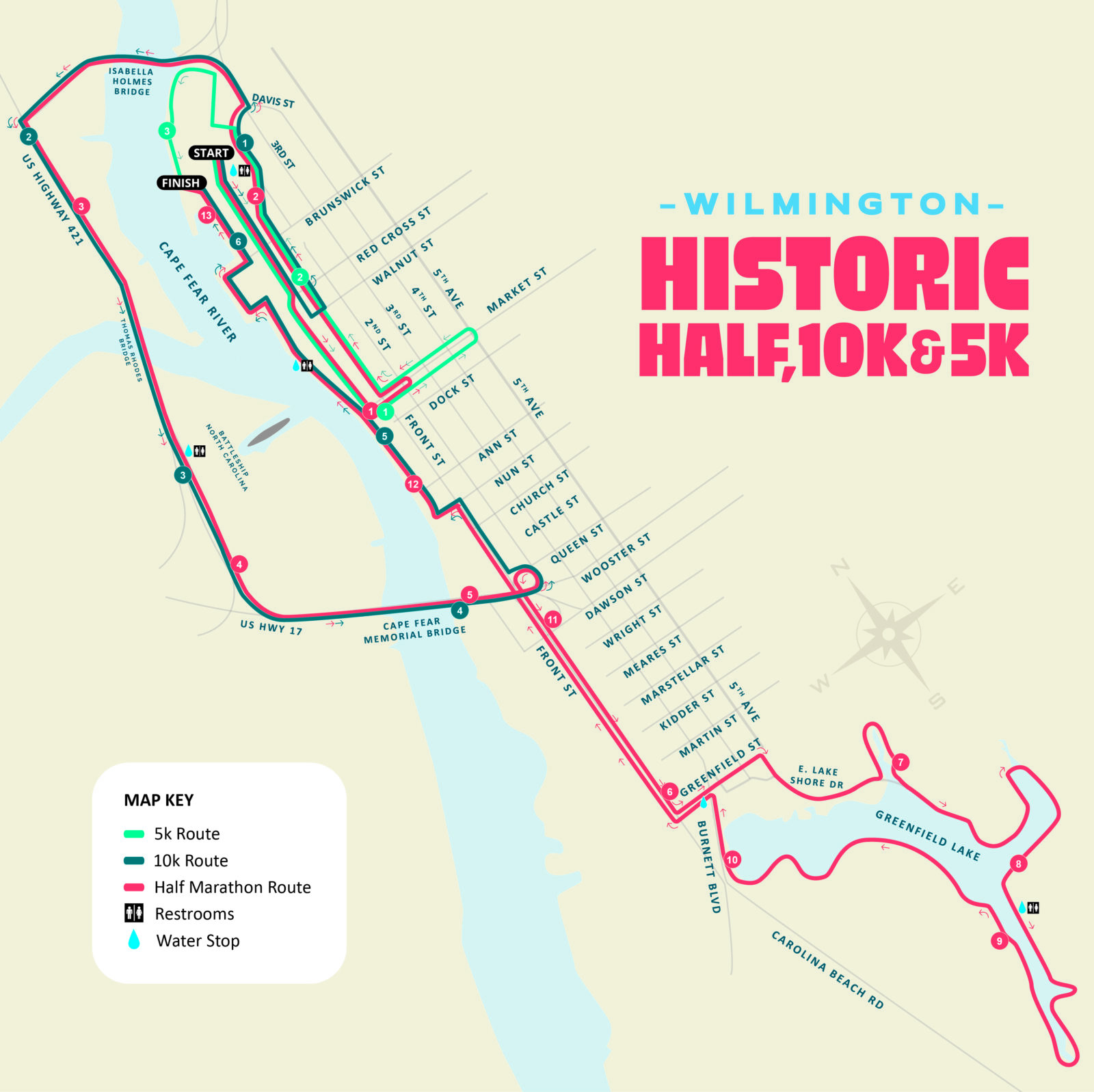 Wilmington Historic Course Map